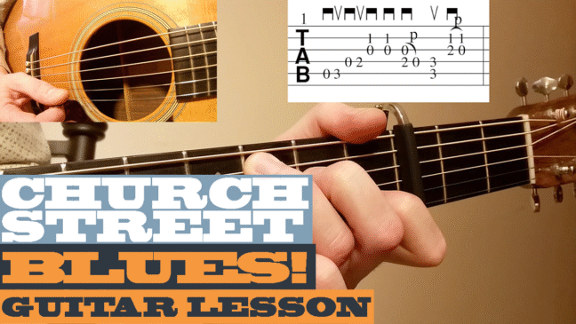"Church Street Blues" | Tony Rice - Intermediate Guitar lesson with TAB