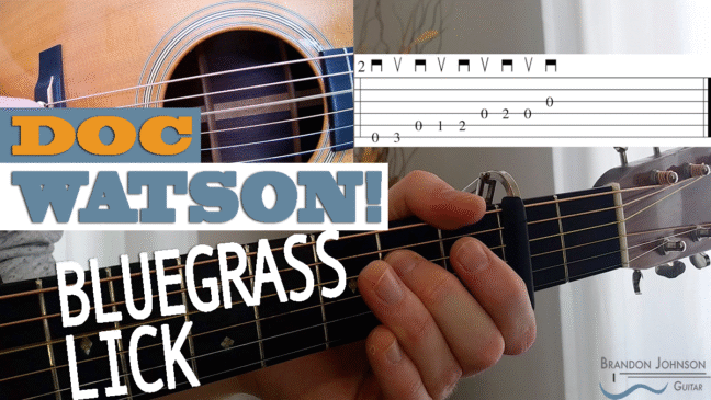 Doc Watson Bluegrass Lick - Intermediate Guitar Lesson