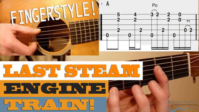 "Last Steam Engine Train" | Leo Kottke Style - Intermediate Fingerpicking Guitar Lesson