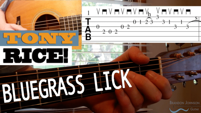 Tony Rice Bluegrass Lick - Intermediate Guitar Lesson