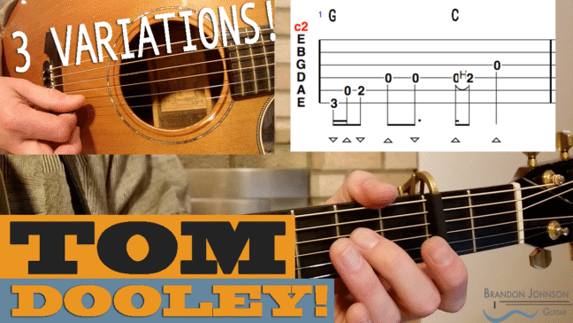 "Tom Dooley" | 3 Variations - Doc Watson - Beginner Guitar Lesson