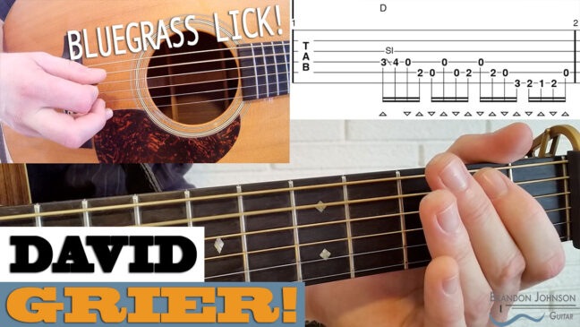 David Grier Bluegrass Lick - Intermediate Guitar Lesson