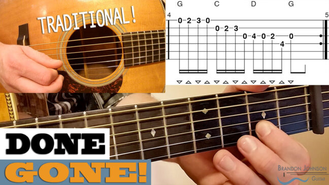 "Done Gone" | Traditional Fiddle Tune - Intermediate Guitar Lesson