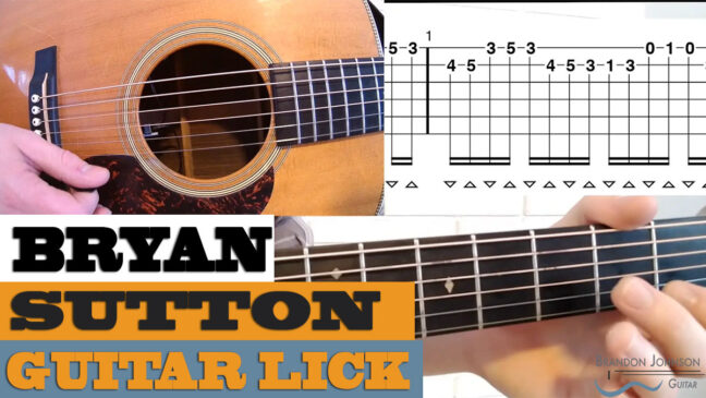 Bryan Sutton Lick in C – Intermediate Guitar Lesson