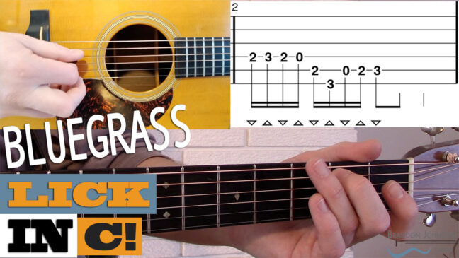 Jazzy Bluegrass Lick in C - Intermediate Guitar Lesson