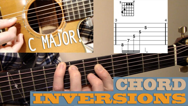 C Major Chord Inversions - Beginner/Intermediate Guitar Lesson