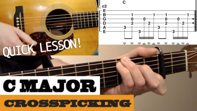 C Major Crosspicking | Quick Lesson - Intermediate Rhythm Guitar Lesson