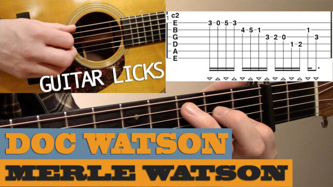 2 Guitar Licks | Doc & Merle Watson - Bluegrass Guitar Lesson with TAB