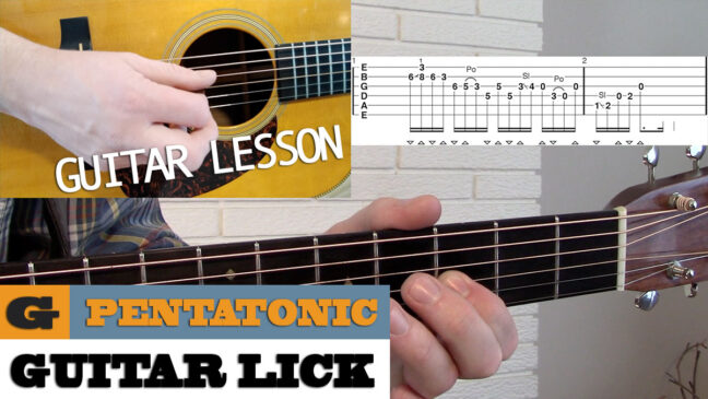 G Pentatonic Guitar Lick | Tony Rice & Del McCoury - Bluegrass Guitar Lesson with TAB