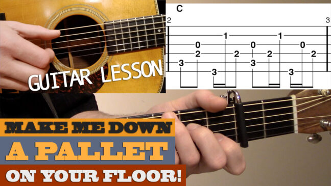 "Make Me Down a Pallet on Your Floor" | Mississippi John Hurt - Doc Watson Style Fingerpicking Guitar Lesson with TAB