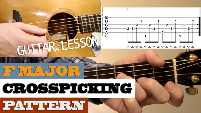 "F Major Crosspicking Pattern" | Quick Lesson - Bluegrass Guitar Lesson with TAB