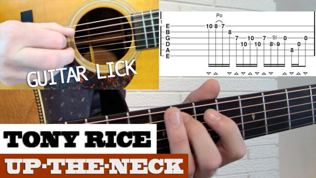 "Up-The-Neck Lick in G" | Tony Rice - Guitar Lesson with TAB