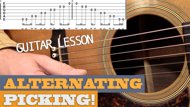 "Introduction to Alternating Picking" | Beginner Guitar Lesson with TAB