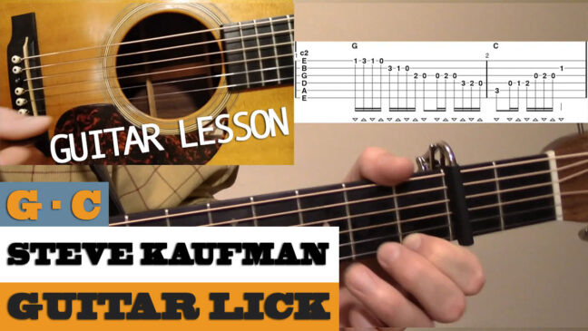 "Steve Kaufman G-C Lick" | Intermediate Guitar Lesson with TAB
