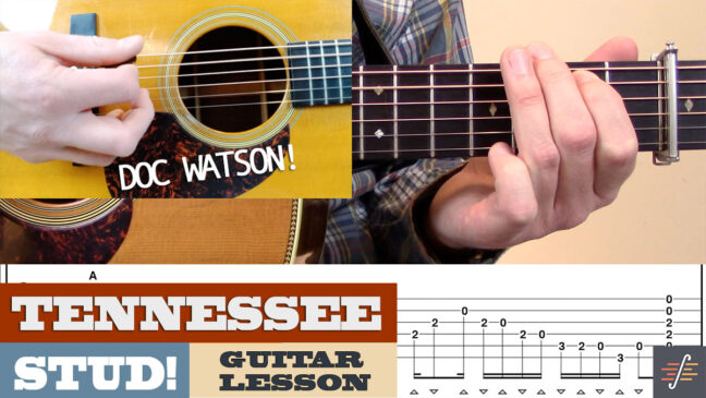 "Tennessee Stud" | Doc Watson Style - Bluegrass Guitar Lesson with TAB