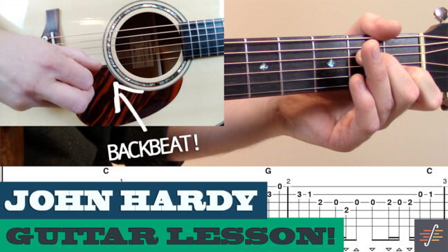 "John Hardy" | Traditional - Doc Watson Style Intermediate Guitar Lesson with TAB