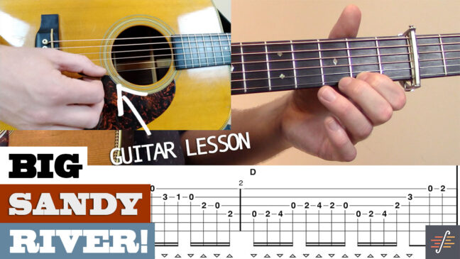 "Big Sandy River" | Traditional - Beginner/Intermediate Guitar Lesson with TAB