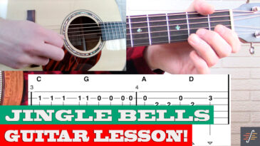 "Jingle Bells" | Beginner Guitar Lesson with TAB