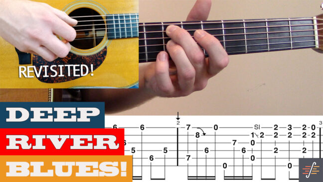 "Deep River Blues" (Revisited) | Doc Watson - Intermediate Fingerpicking Guitar Lesson with TAB