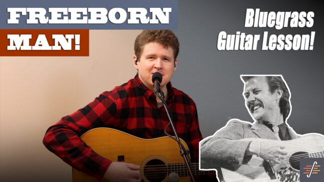 "Freeborn Man" - Tony Rice Intro and Solo | Intermediate Guitar Lesson with TAB