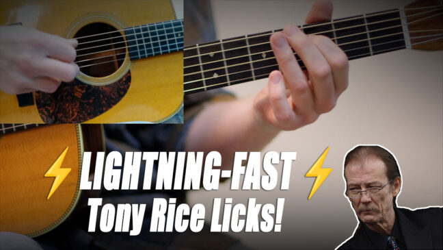 Lick #38 | 4 Lightning-Fast Tony Rice Licks - Guitar Lesson With Tab