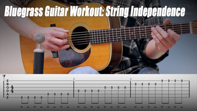 Bluegrass Guitar Warm-Up: String Independence Workout